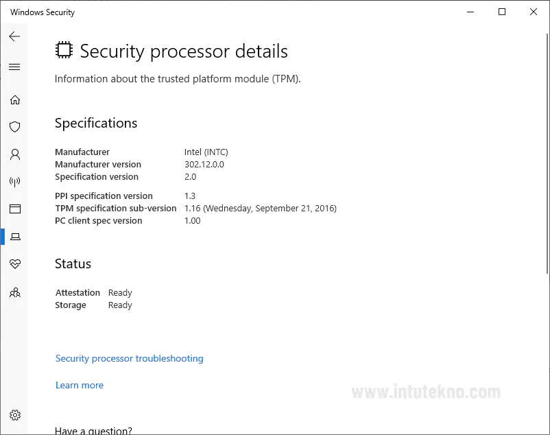cara mengecek tpm 2.0