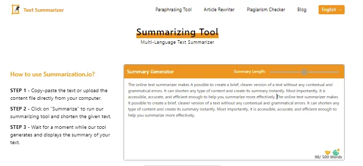 summarizing tool