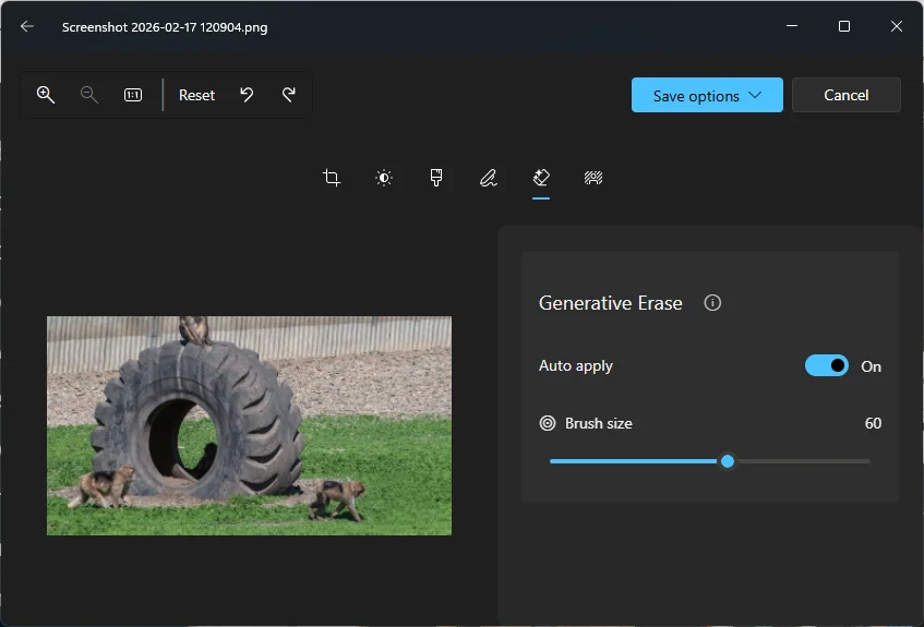 hapus objek di foto menggunakan fitur AI Windows 11